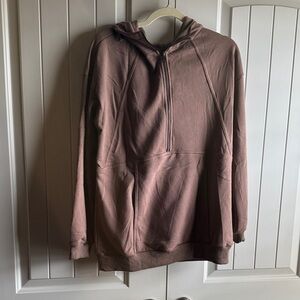 Brown Half-Zip Hoodie